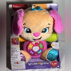 Fisher-Price Laugh & Learn Interactive Puppy - Pink and Blue